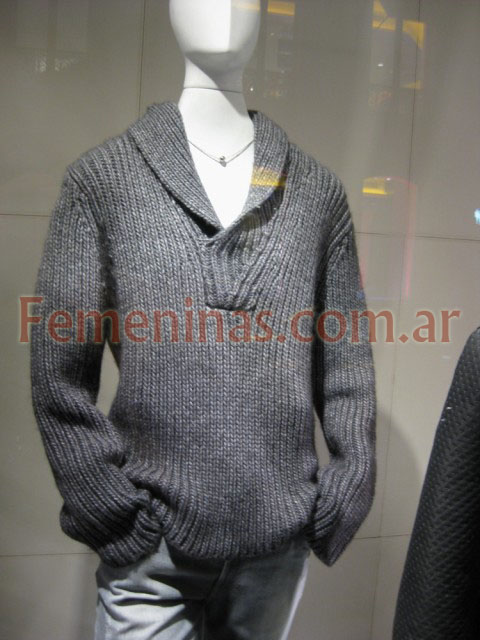 Armani sweater punto grueso gris